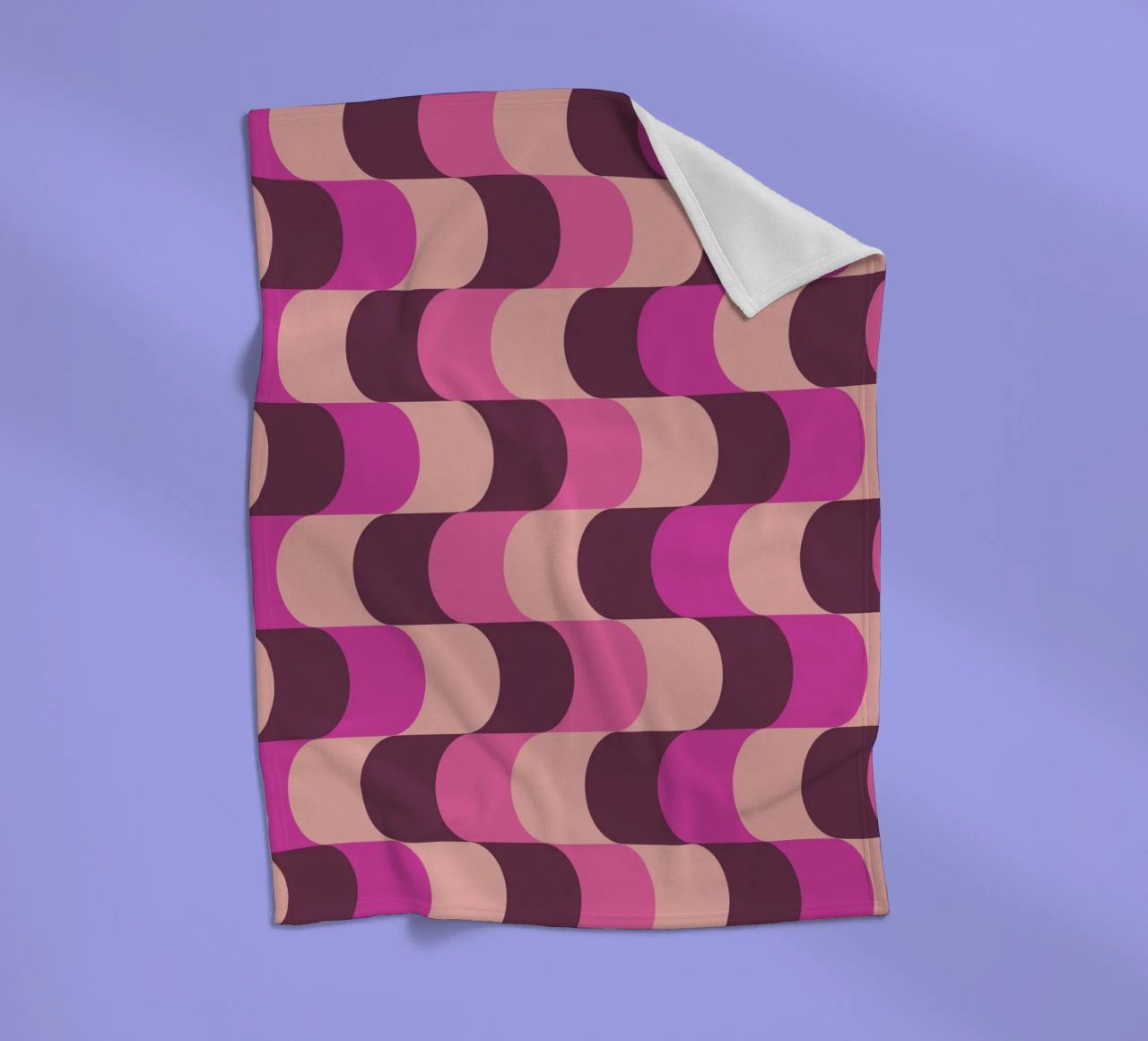 Retro Waves Pink Pattern coperta in pile da Studio Vibe