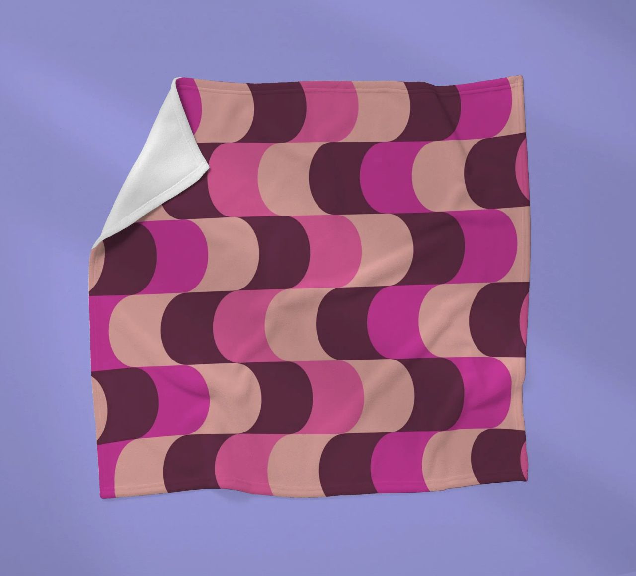 Retro Waves Pink Pattern coperta in pile da Studio Vibe