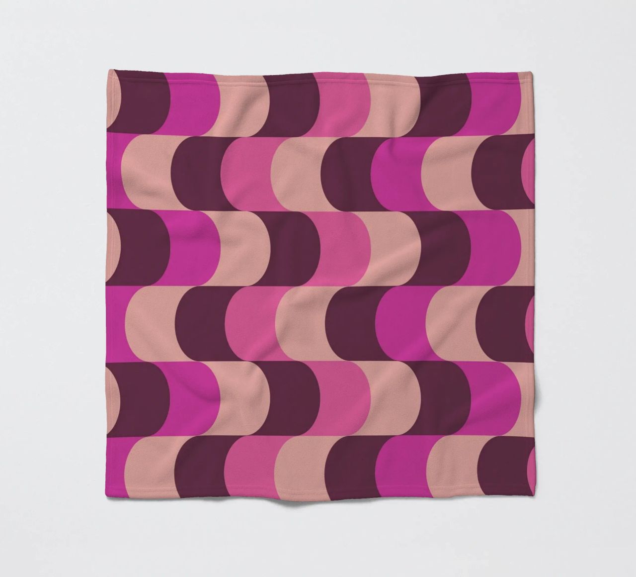 Retro Waves Pink Pattern coperta in pile da Studio Vibe