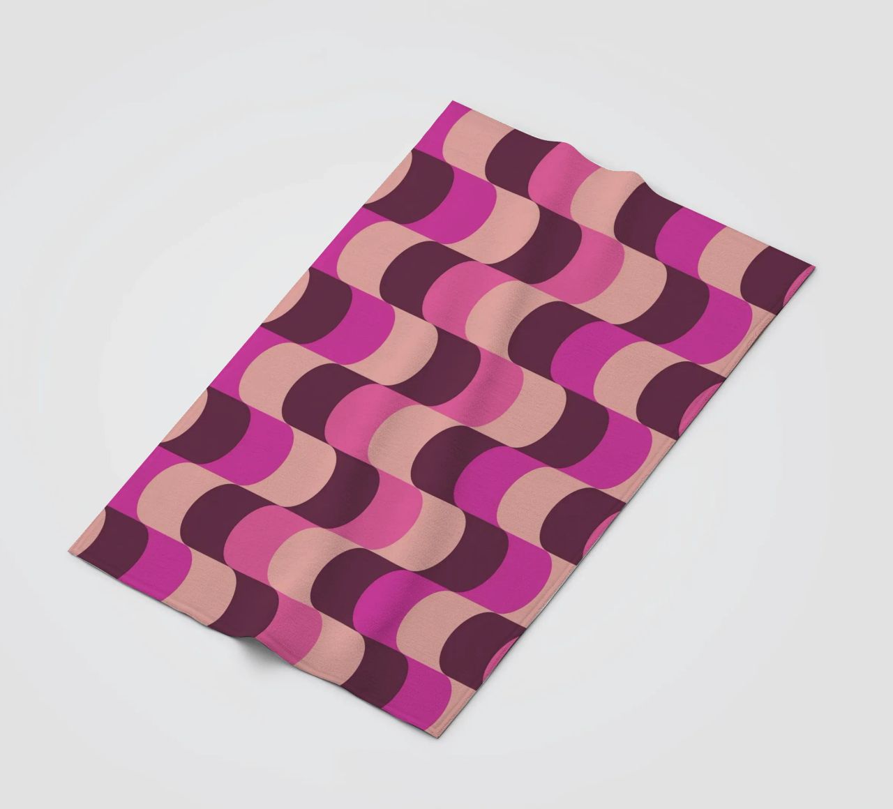 Retro Waves Pink Pattern coperta in pile da Studio Vibe
