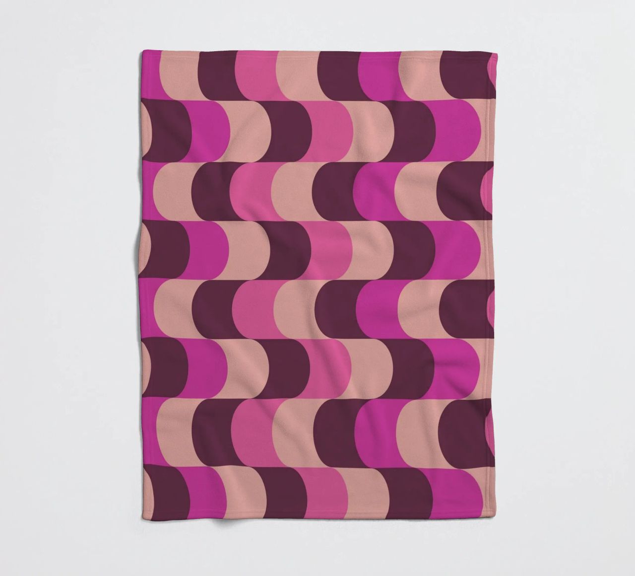 Retro Waves Pink Pattern coperta in pile da Studio Vibe