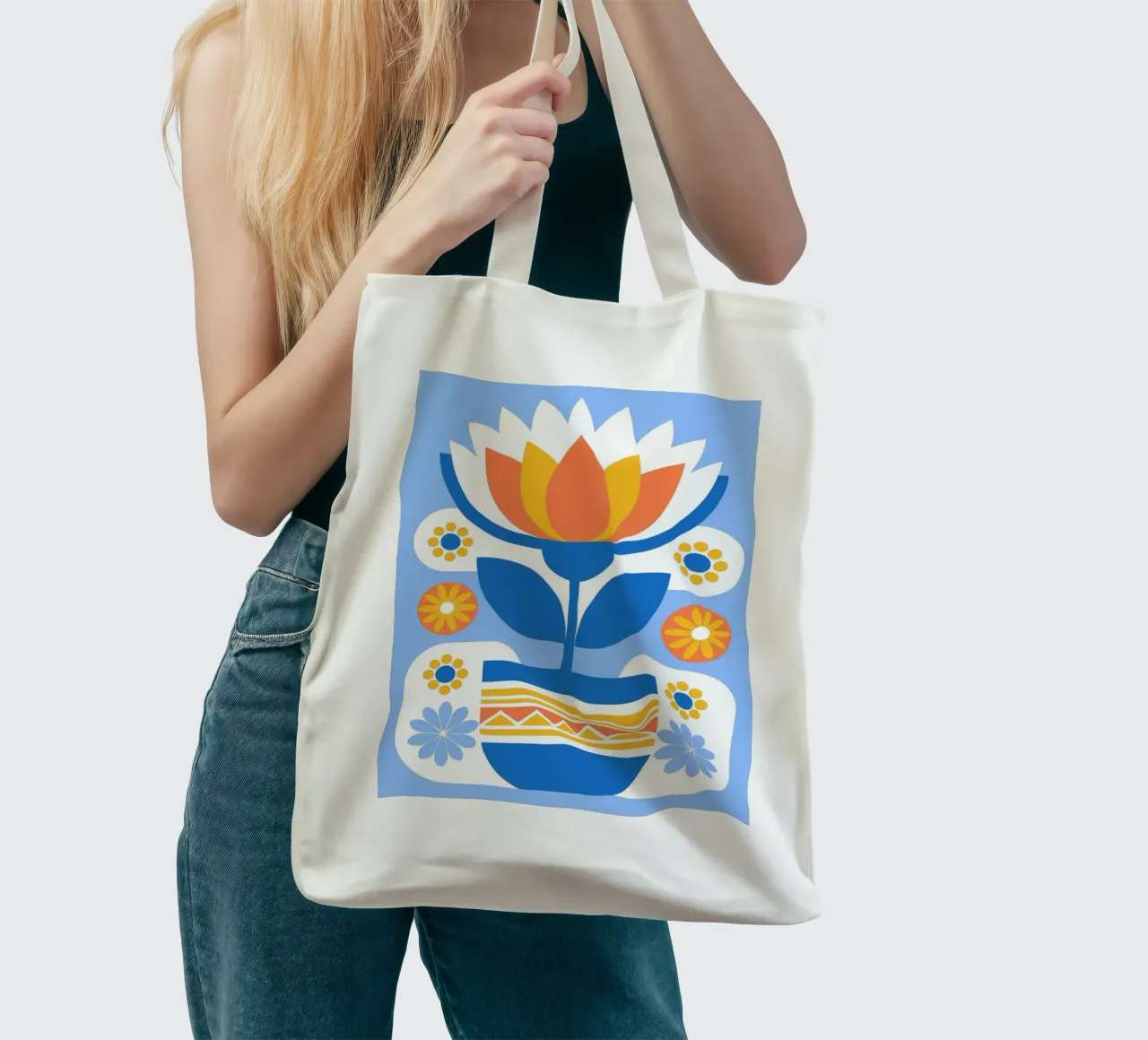 Flower Pot tote bag by FLOWER PLACE SHOP