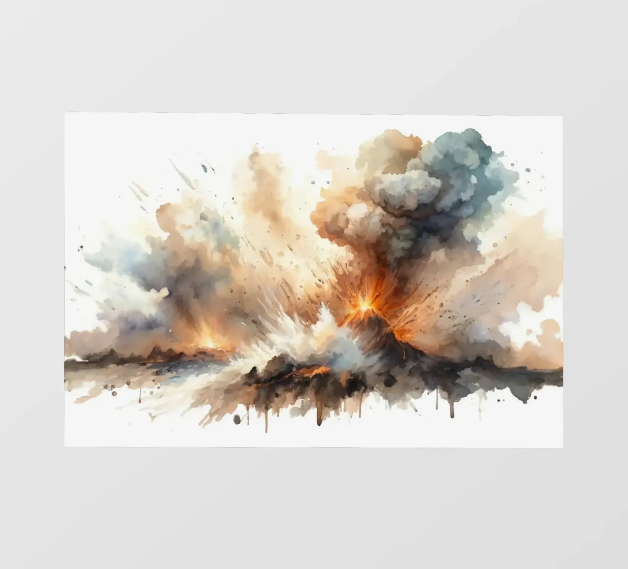Fiery Volcano Eruption photo wallpaper by Chromatic Fusion Studio
