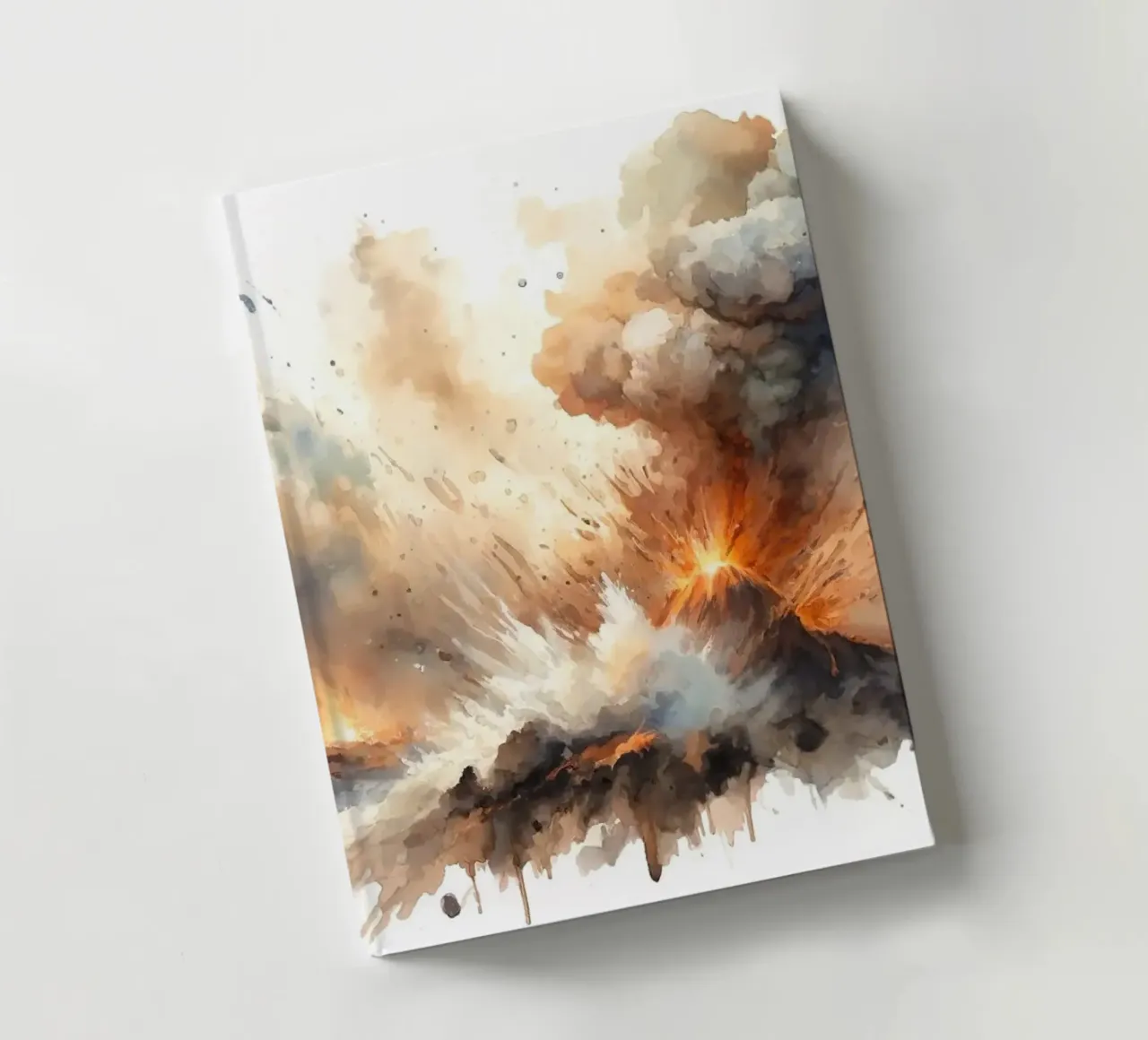 Feuriger Vulkanausbruch Notizbuch von Chromatic Fusion Studio