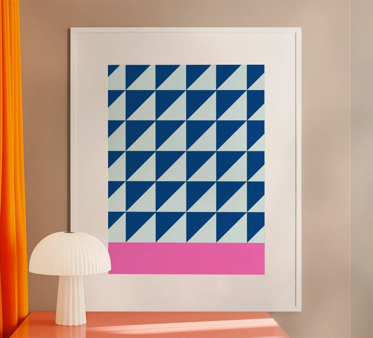 Poster geometrico Blu Rosa | Stampa d'arte moderna poster da Studio Vibe