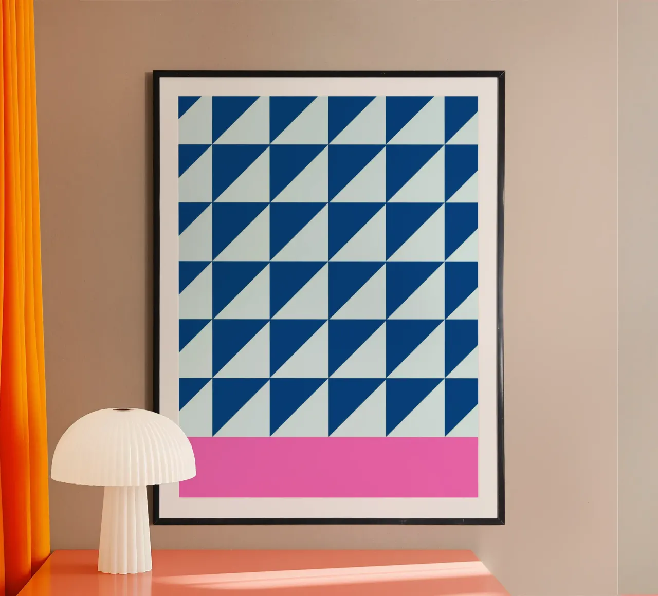 Poster geometrico Blu Rosa | Stampa d'arte moderna poster da Studio Vibe