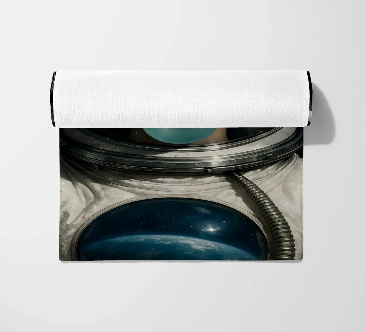 AUDREY HEPBURN BUBBLEGUM SPACE ASTRONAUT beach towel by ARTOMATIC
