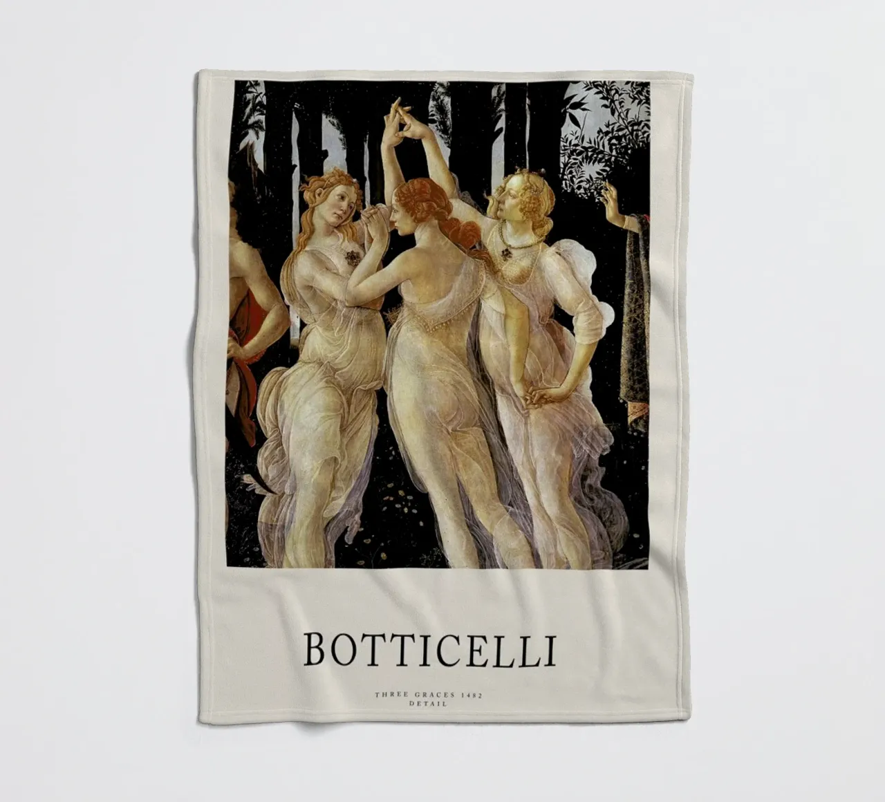 Botticelli - Three Graces coperta in pile da Vintage by JUNIQE