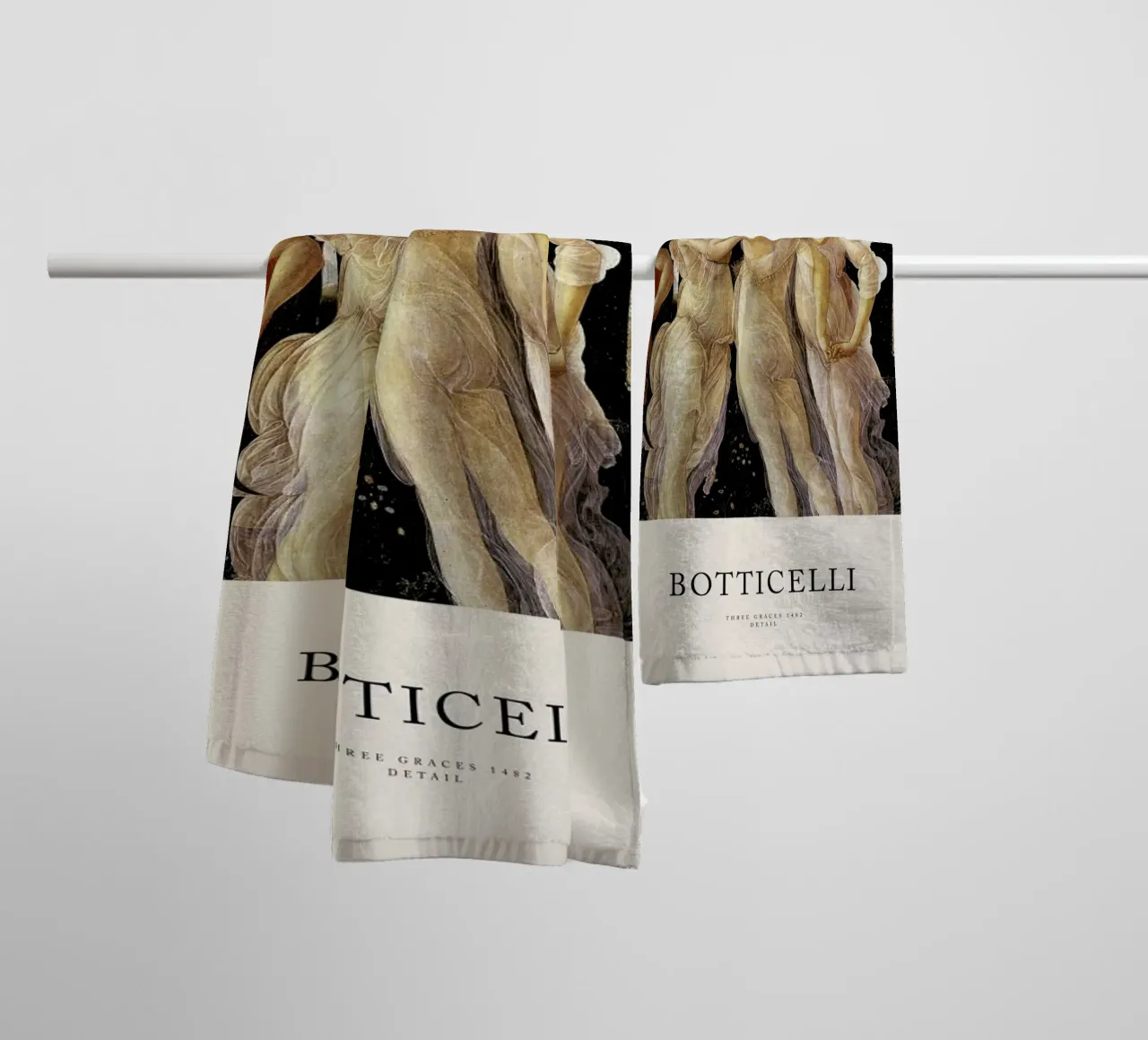 Botticelli - Three Graces asciugamano da bagno da Vintage by JUNIQE