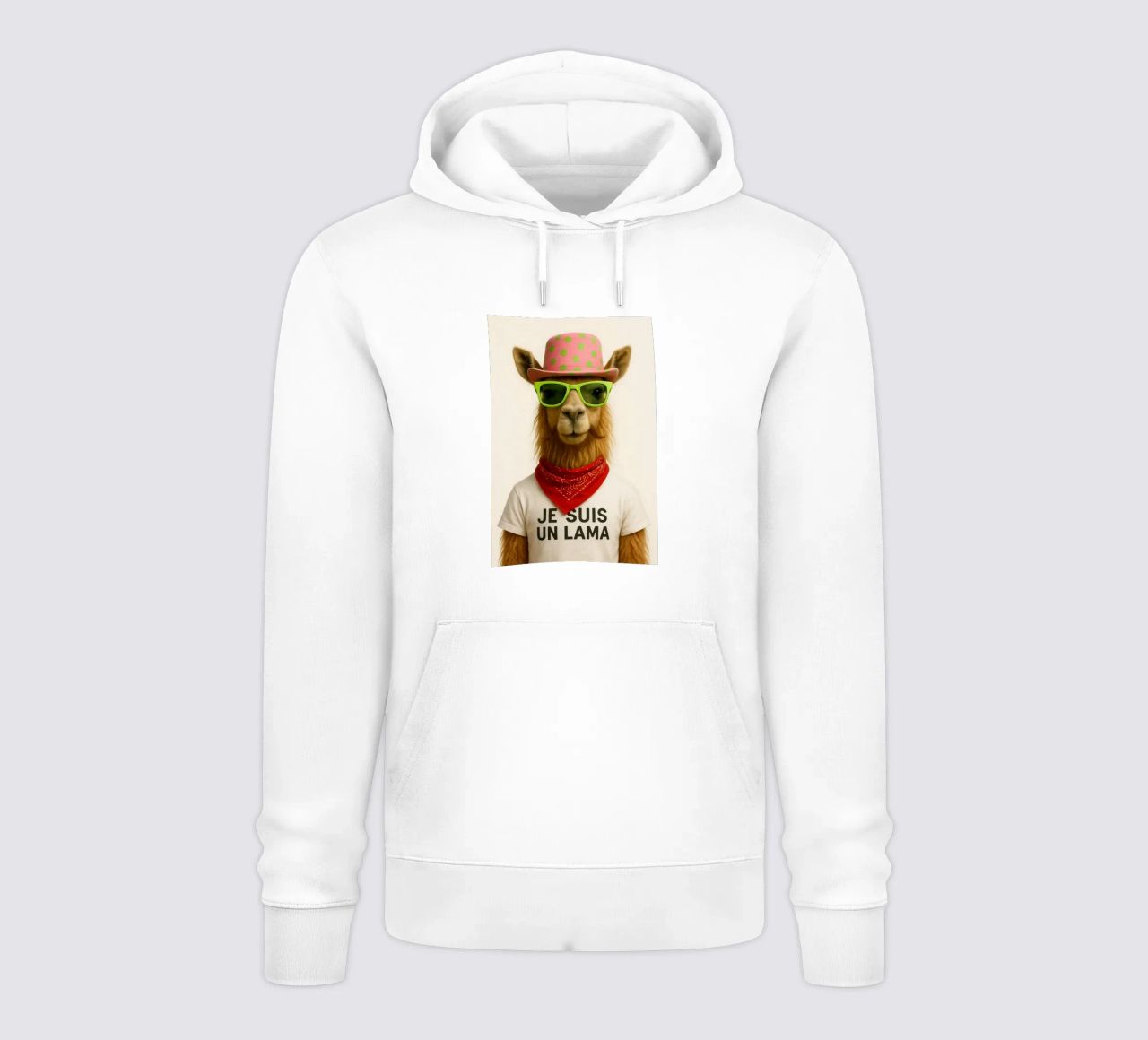 Un lama elegante e deciso felpa con cappuccio da So Cute Land - Affiches et posters