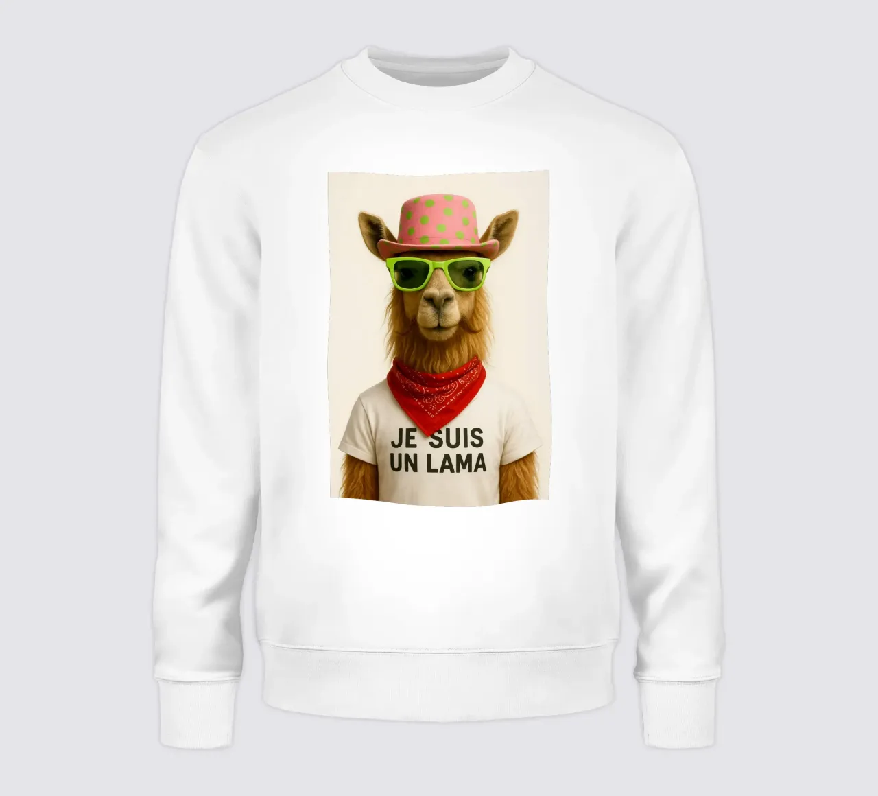 Stilvolles und selbstbewusstes Lama Sweatshirt von So Cute Land - Affiches et posters