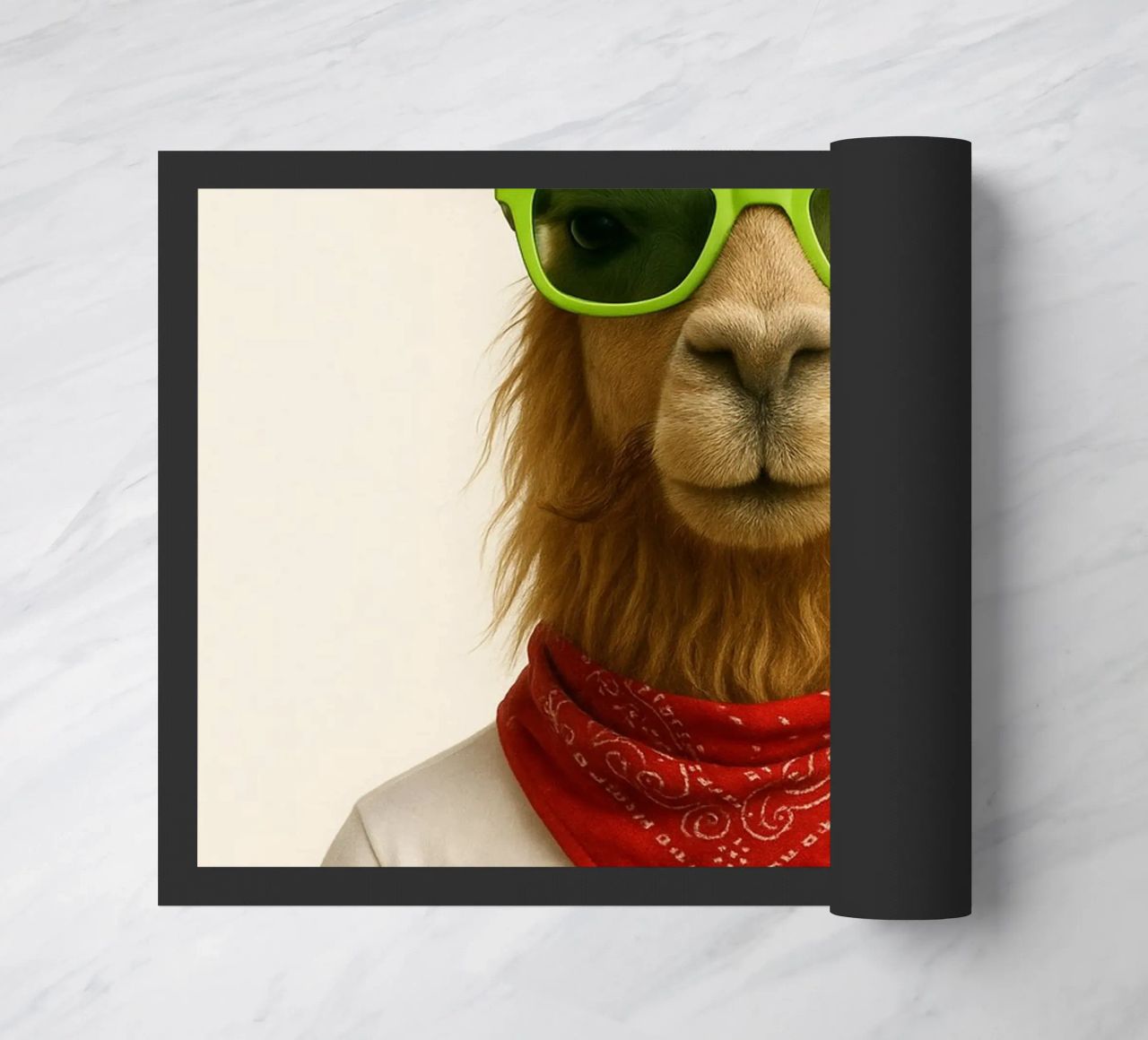 Un lama elegante e deciso zerbino da So Cute Land - Affiches et posters