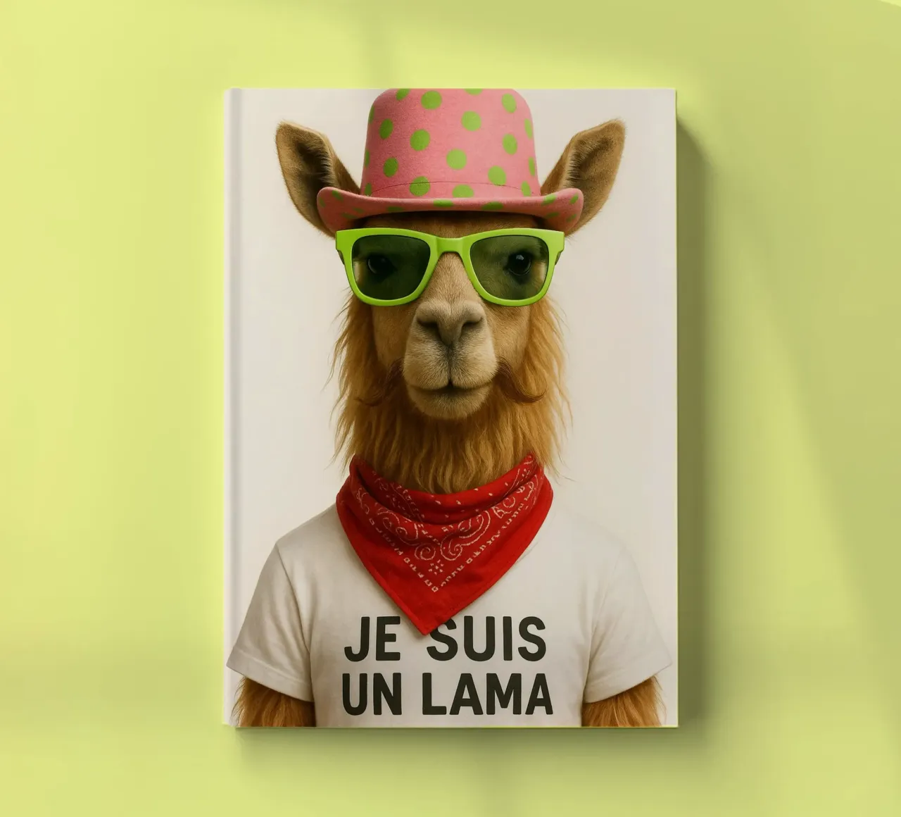 A stylish and assertive llama notebook by So Cute Land - Affiches et posters