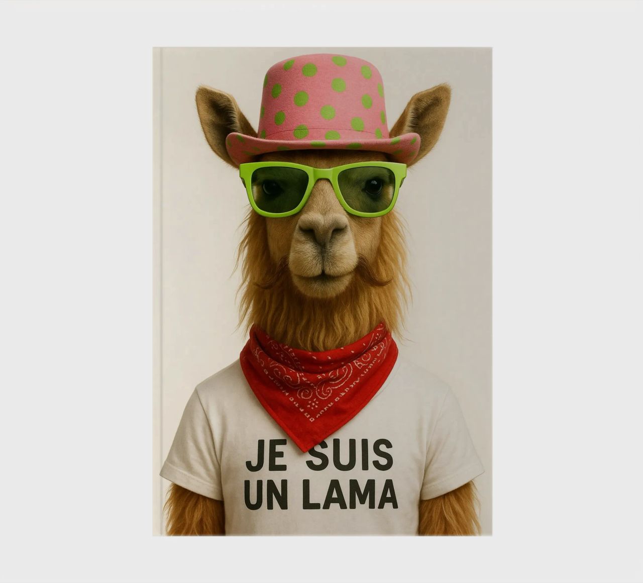 A stylish and assertive llama notebook by So Cute Land - Affiches et posters