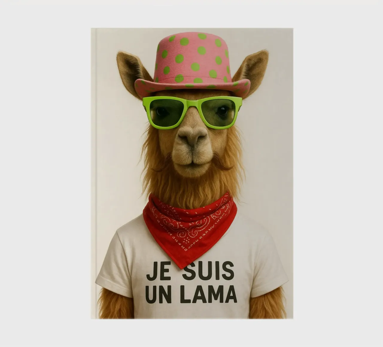 A stylish and assertive llama notebook by So Cute Land - Affiches et posters
