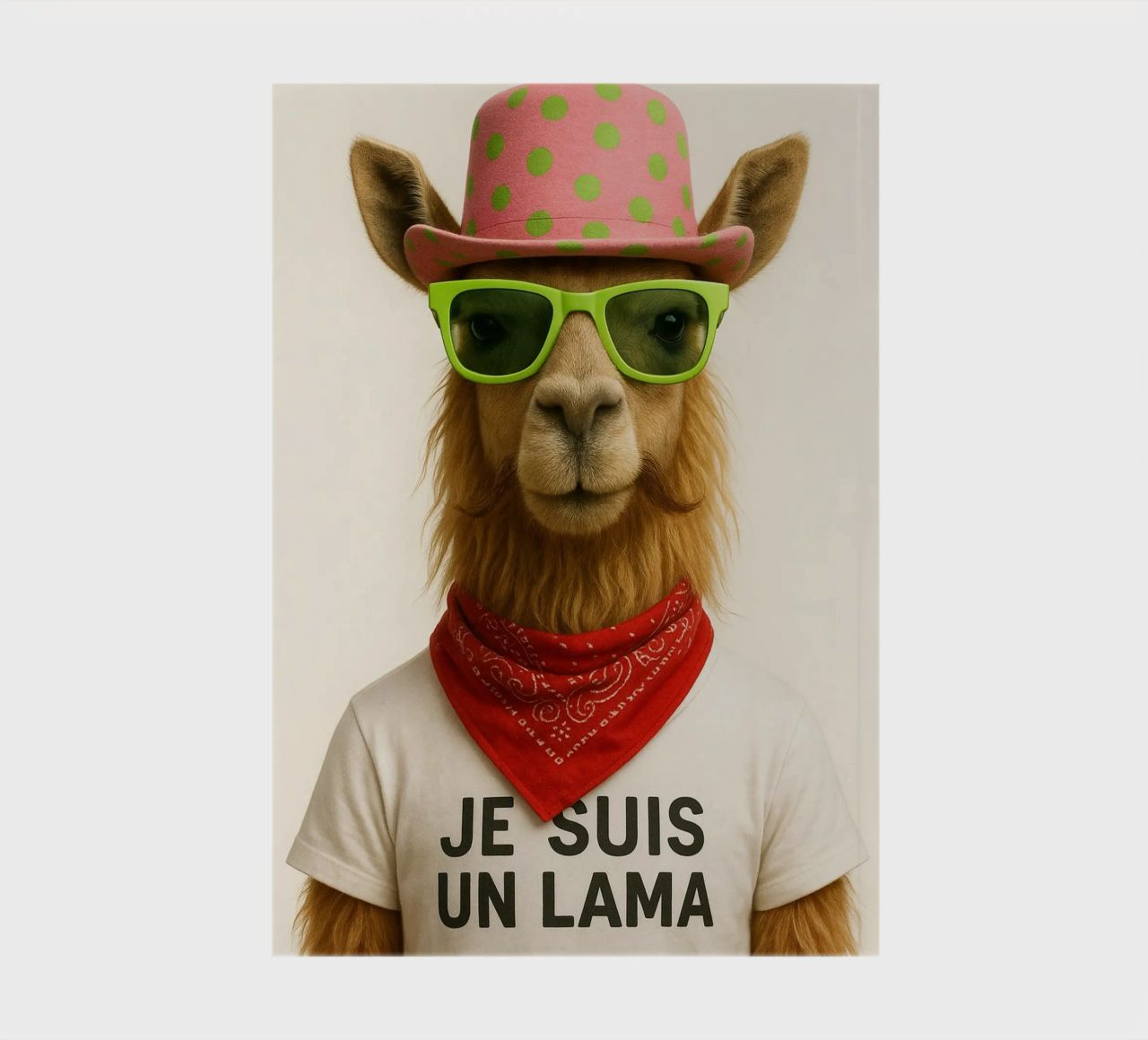 A stylish and assertive llama notebook by So Cute Land - Affiches et posters