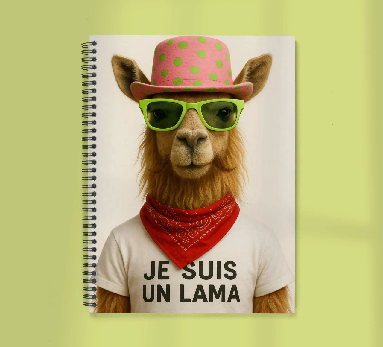 A stylish and assertive llama spiral notebook by So Cute Land - Affiches et posters