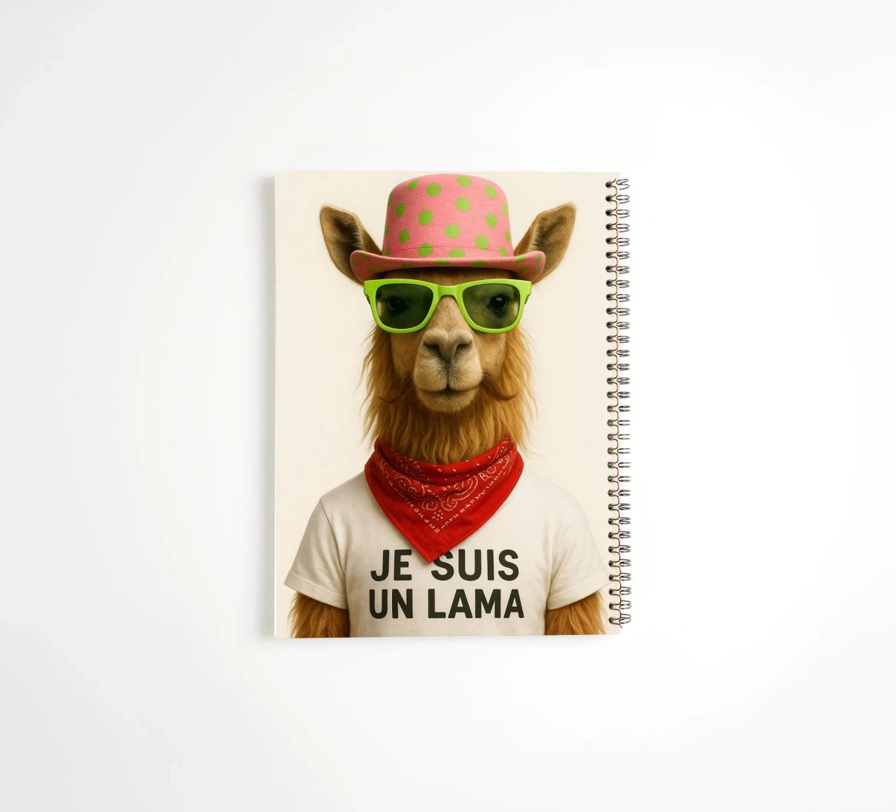 A stylish and assertive llama spiral notebook by So Cute Land - Affiches et posters
