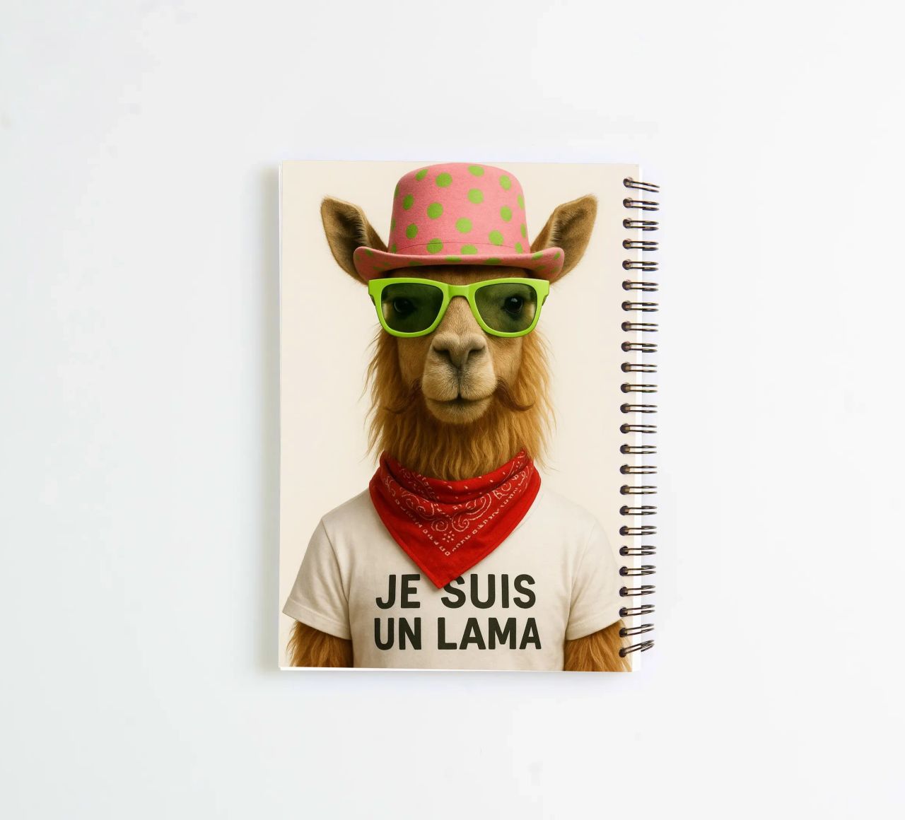 A stylish and assertive llama spiral notebook by So Cute Land - Affiches et posters