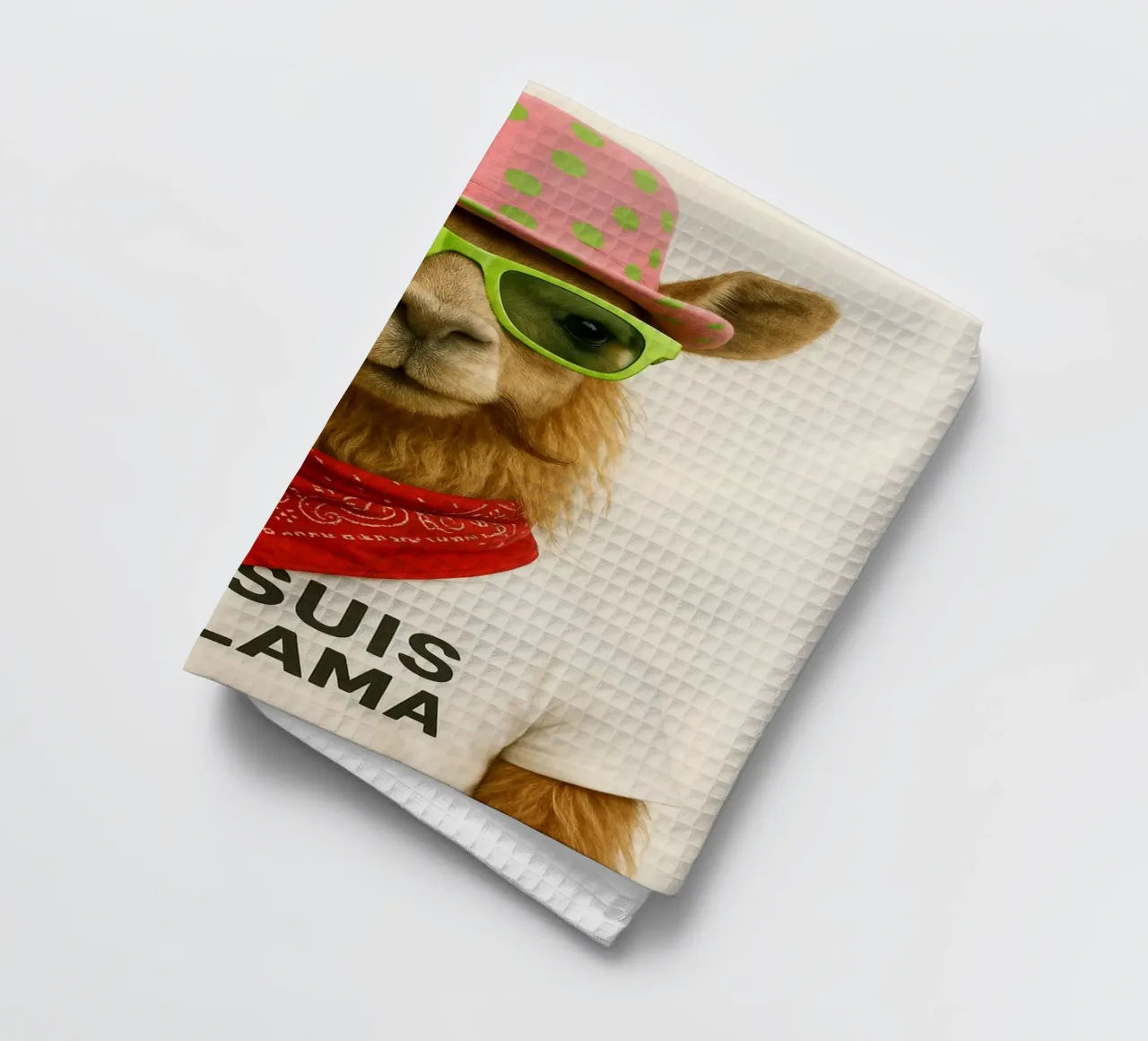 A stylish and assertive llama tea towel by So Cute Land - Affiches et posters