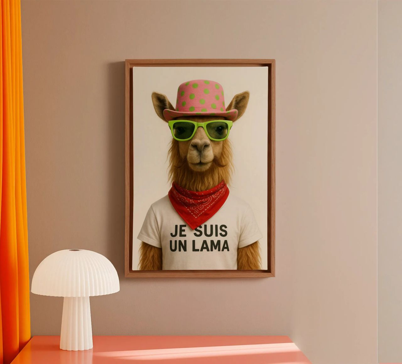 A stylish and assertive llama canvas by So Cute Land - Affiches et posters