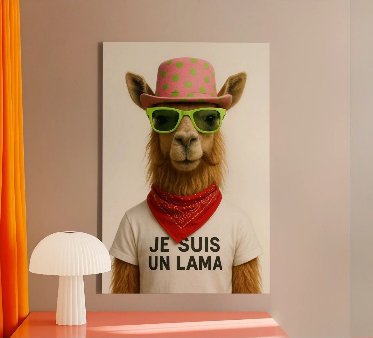 A stylish and assertive llama canvas by So Cute Land - Affiches et posters
