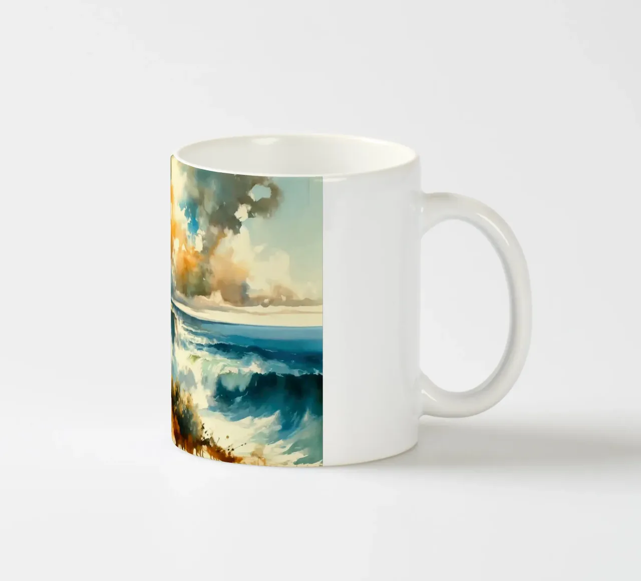 Guardare gli orizzonti del mare tazza in ceramica da Chromatic Fusion Studio