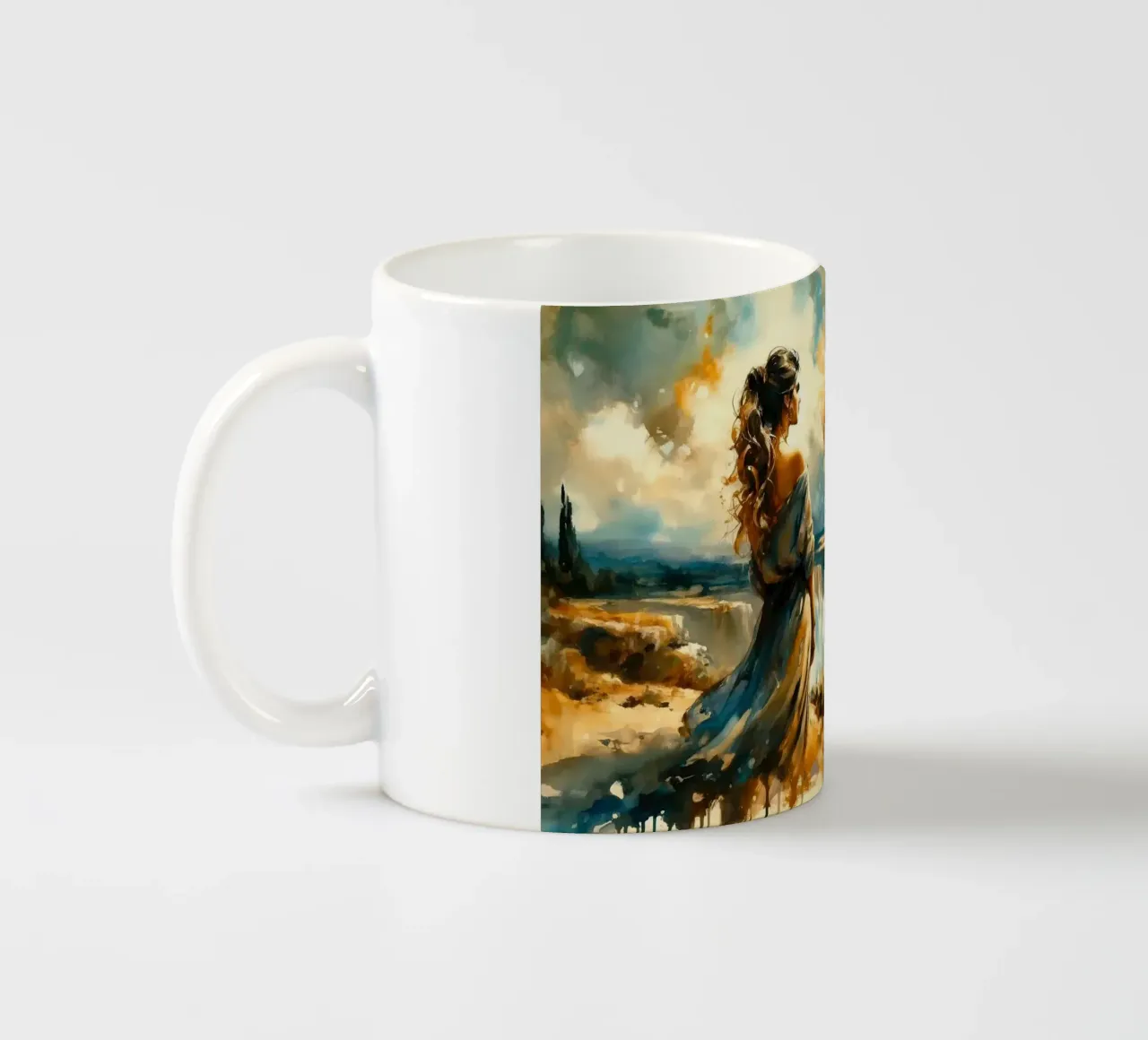 Guardare gli orizzonti del mare tazza in ceramica da Chromatic Fusion Studio