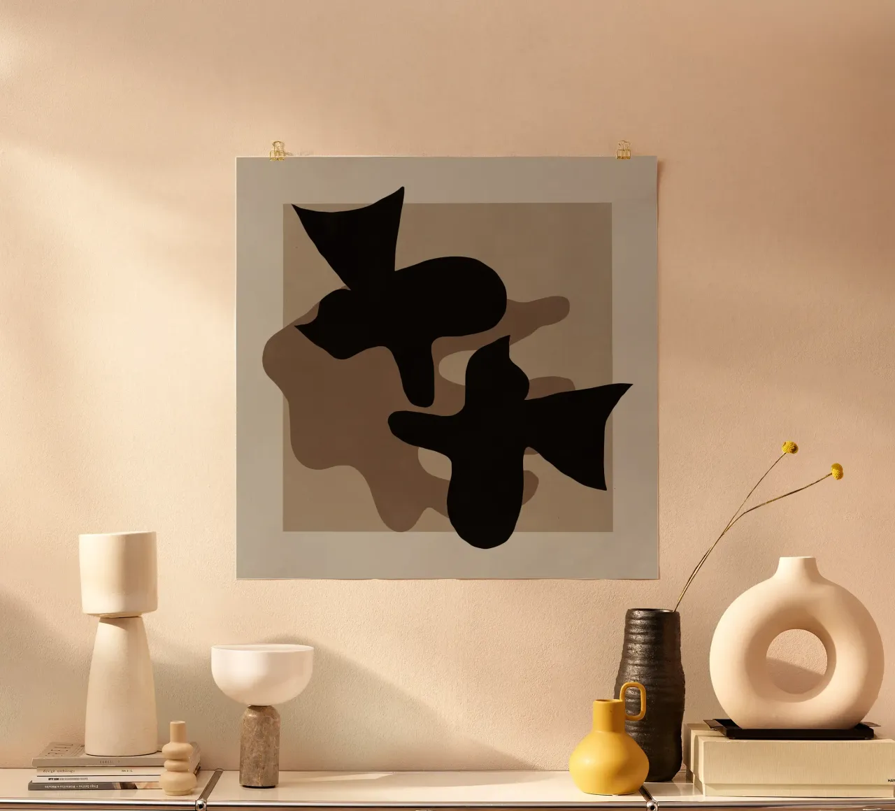 Taglio di carta della colomba poster con telaio in plastica da Little Dean