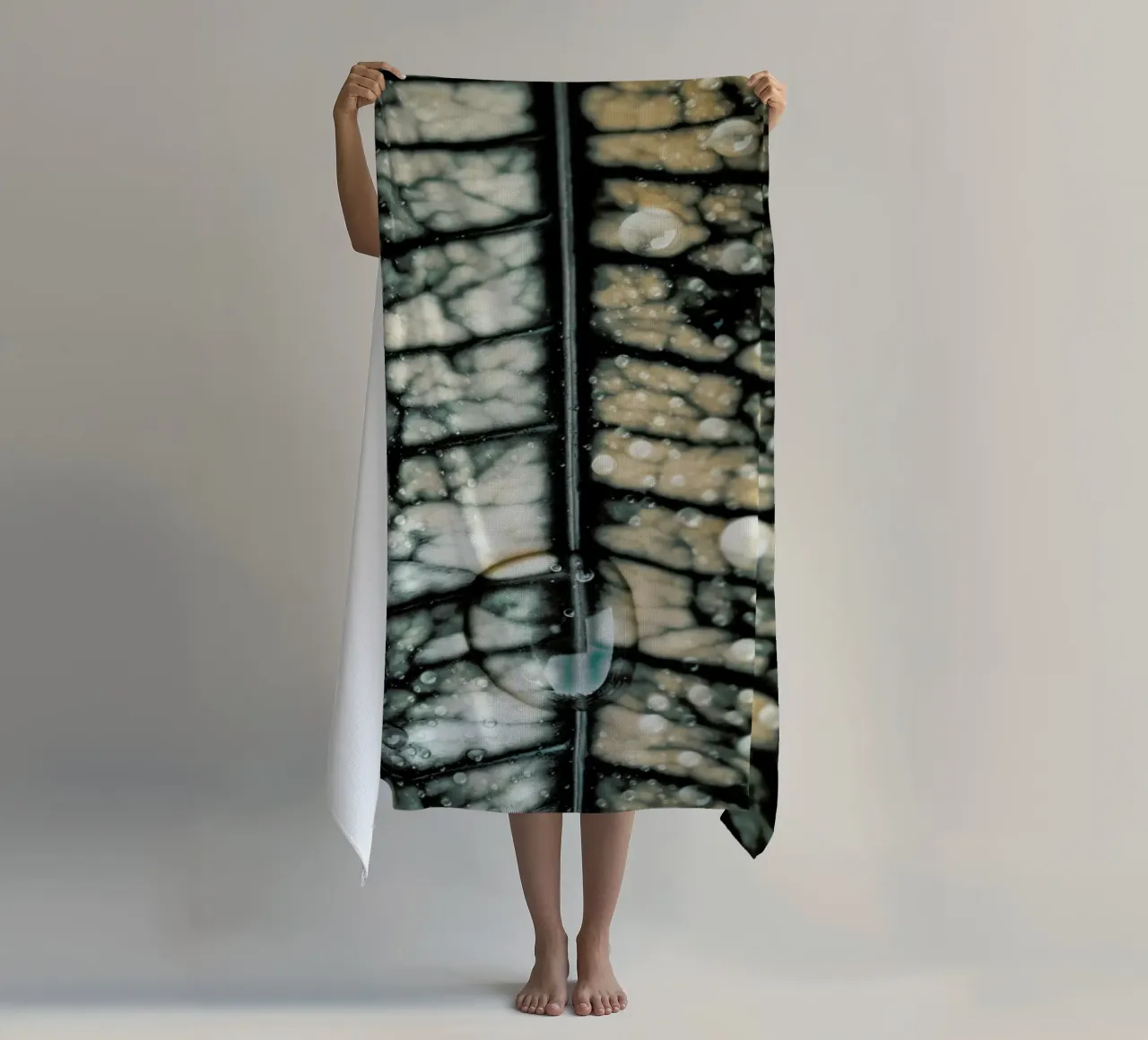 The Rain beach towel by Ingrid Beddoes