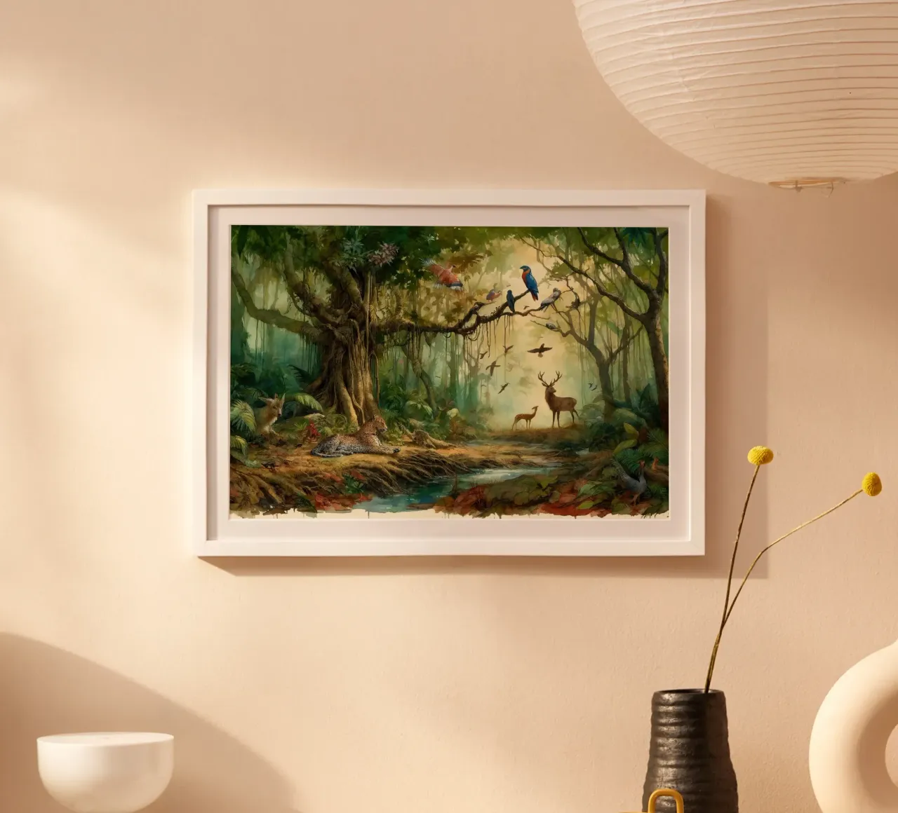 Harmonie unter Dschungelbewohnern Poster von Chromatic Fusion Studio