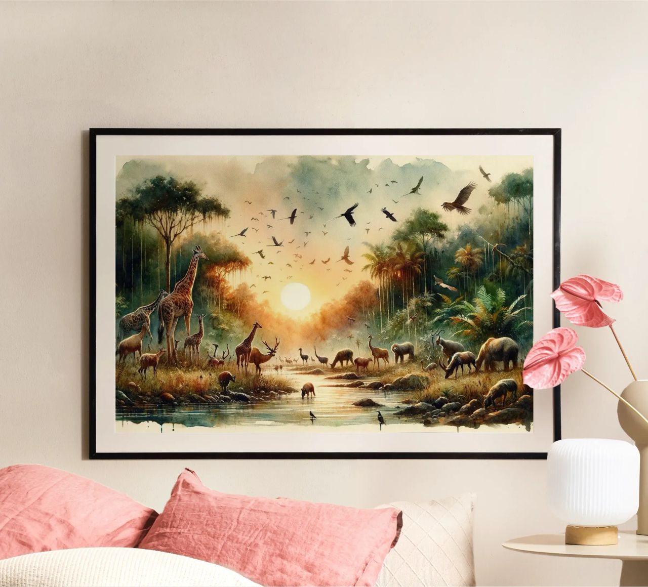 Harmonie et diversité au cœur de la jungle poster de Chromatic Fusion Studio