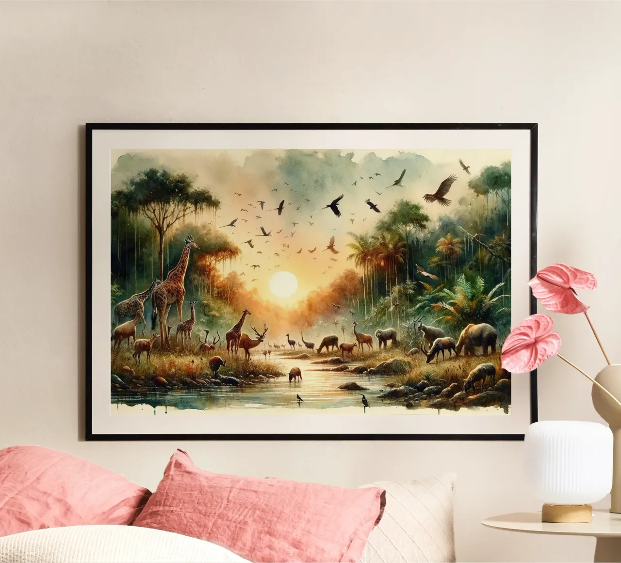 Harmony and Diversity in the Jungle's Heart hahnemühle by Chromatic Fusion Studio