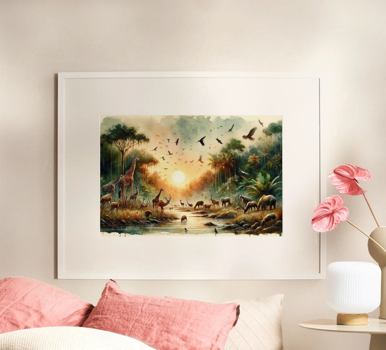 Harmonie et diversité au cœur de la jungle poster de Chromatic Fusion Studio