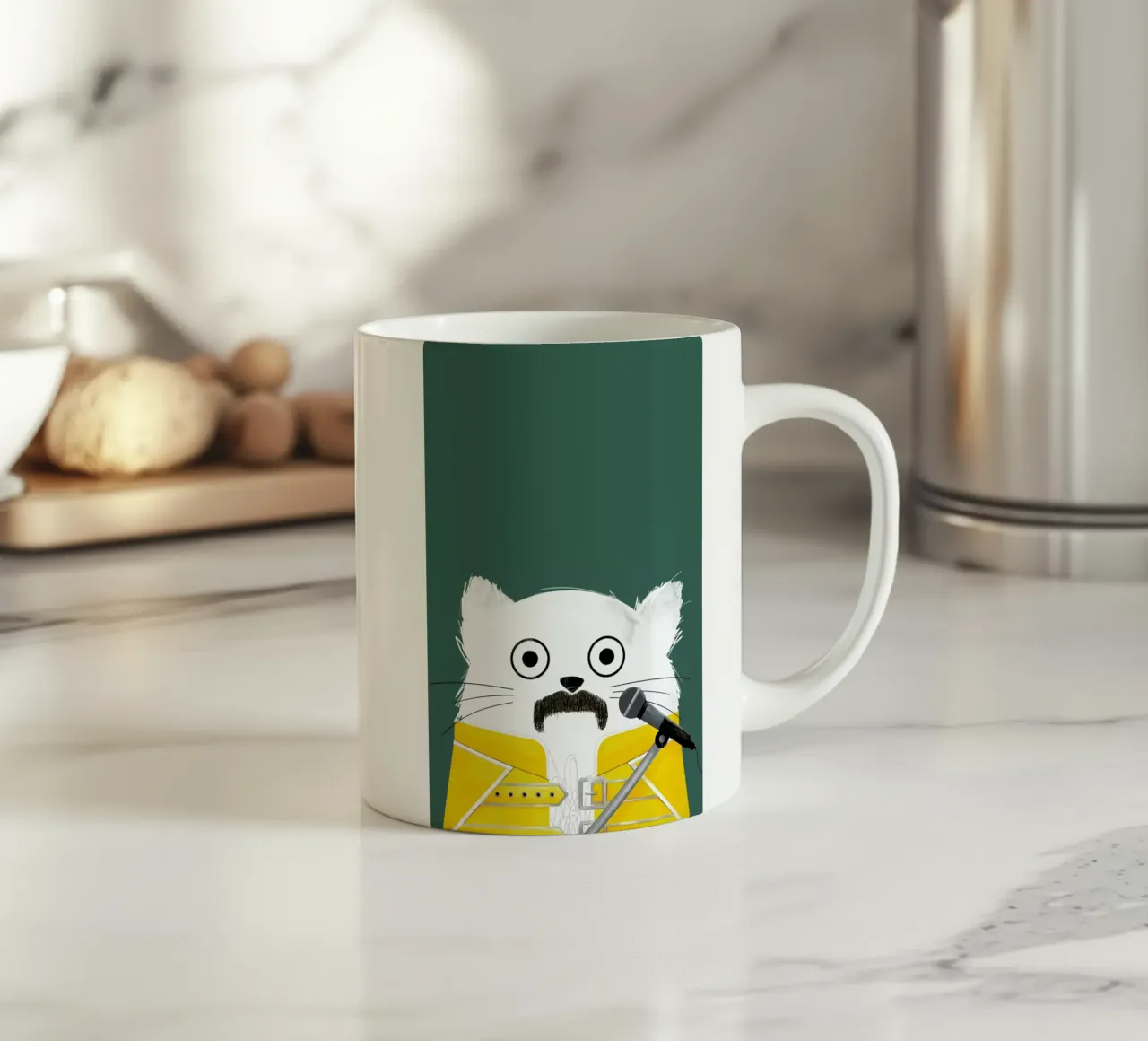 Cat Freddie tazza in ceramica da Doozal