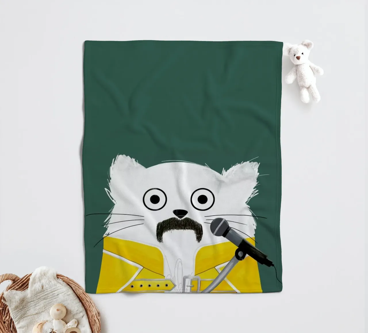 Cat Freddie coperta in pile da Doozal