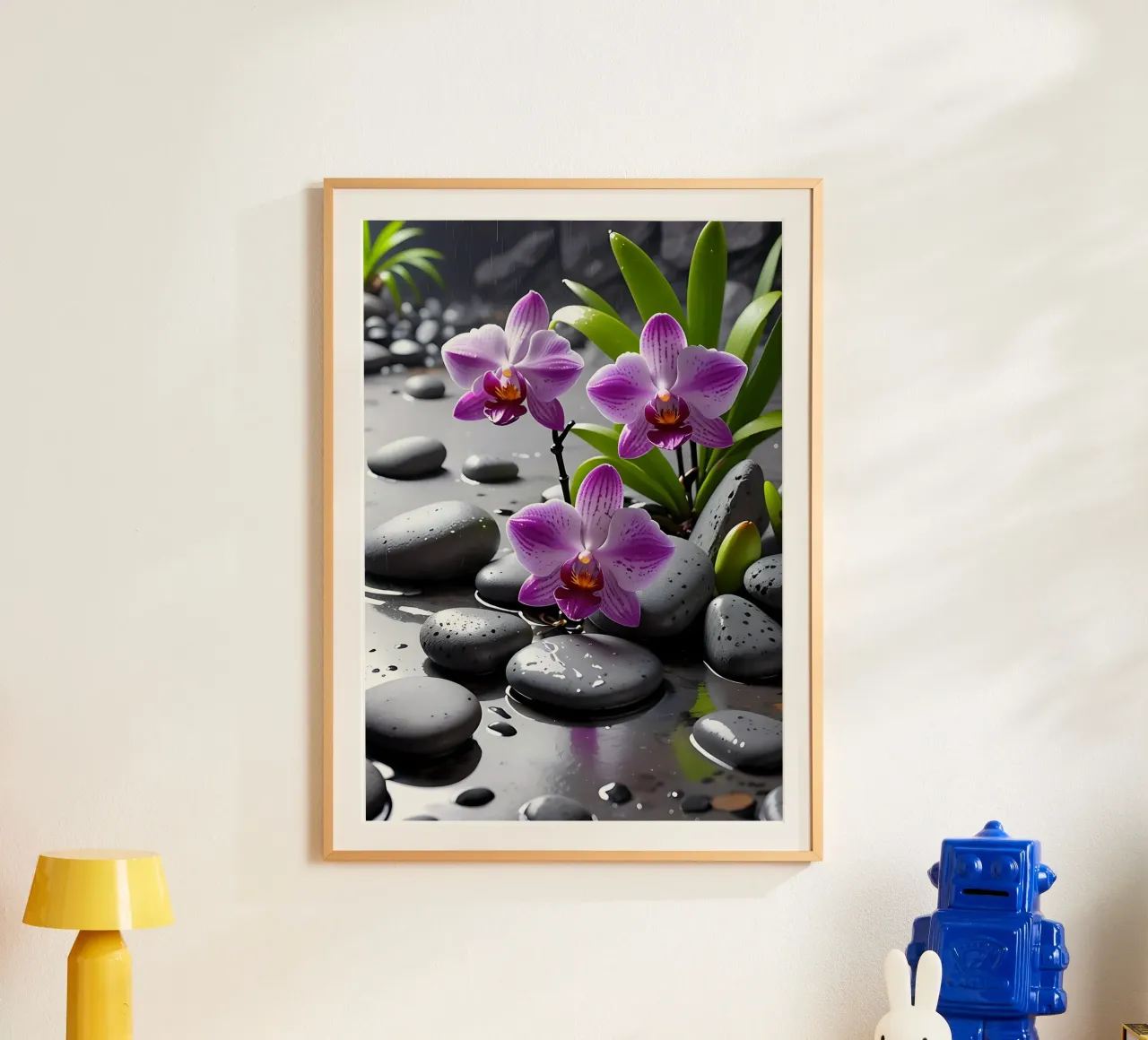 Orchidee con pietre_1 carta hahnemühle da Farb- und Blütenzauber by LK