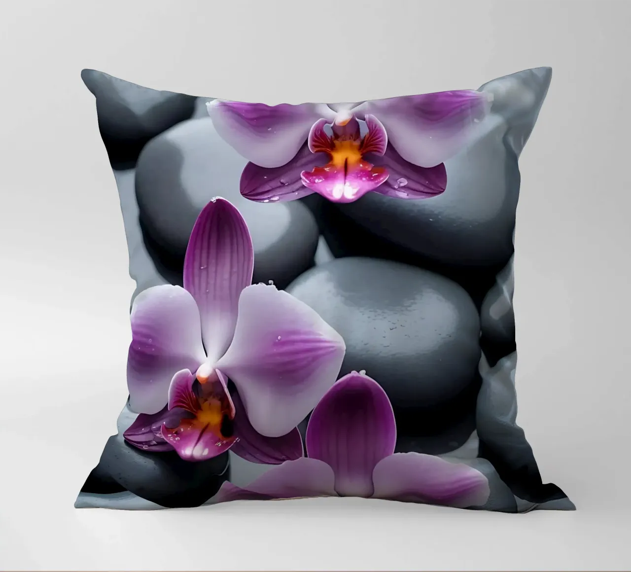 Orchidee con pietre_2 cuscino da Farb- und Blütenzauber by LK