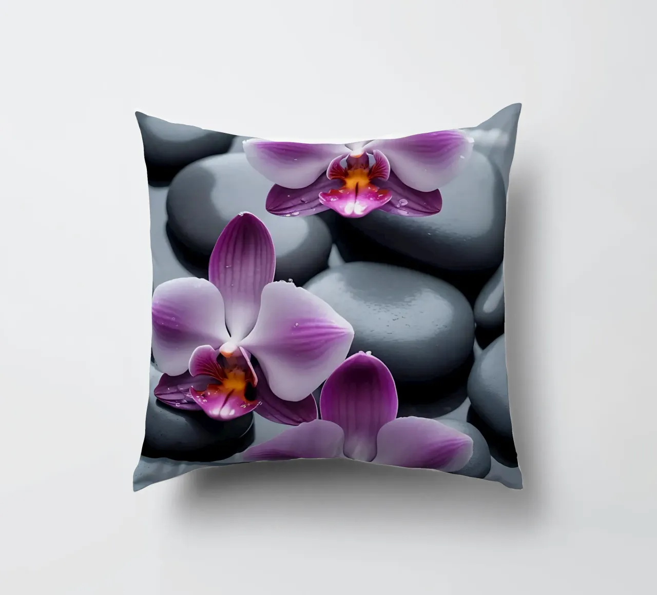 Orchidee con pietre_2 cuscino da Farb- und Blütenzauber by LK