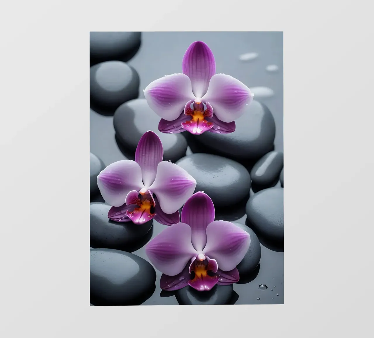 Orchidee con pietre_2 telo in pvc da Farb- und Blütenzauber by LK