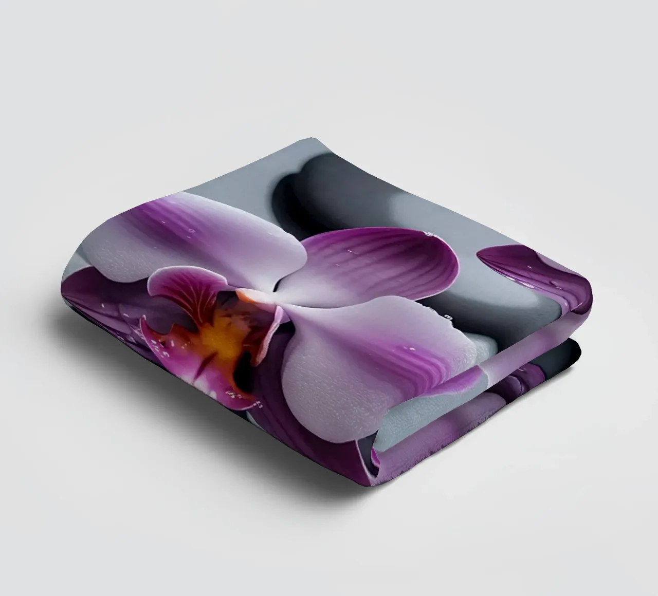 Orchidee con pietre_2 asciugamano da bagno da Farb- und Blütenzauber by LK