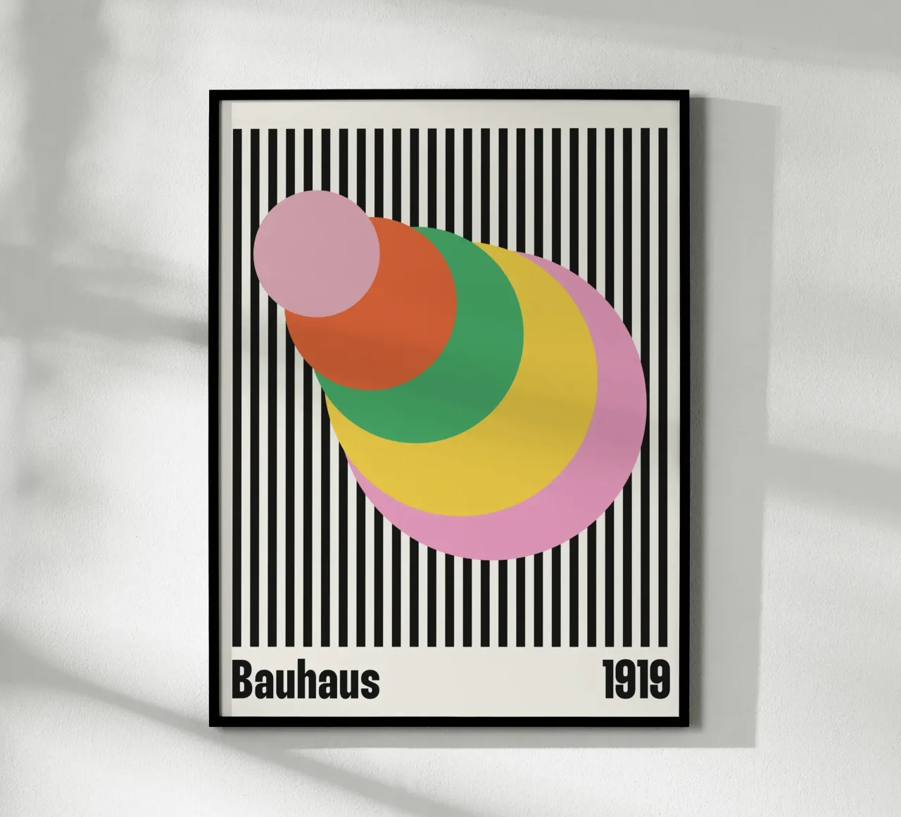 Circoli Bauhaus Stile della mostra 3 poster con telaio in alluminio da Paigaam Studio