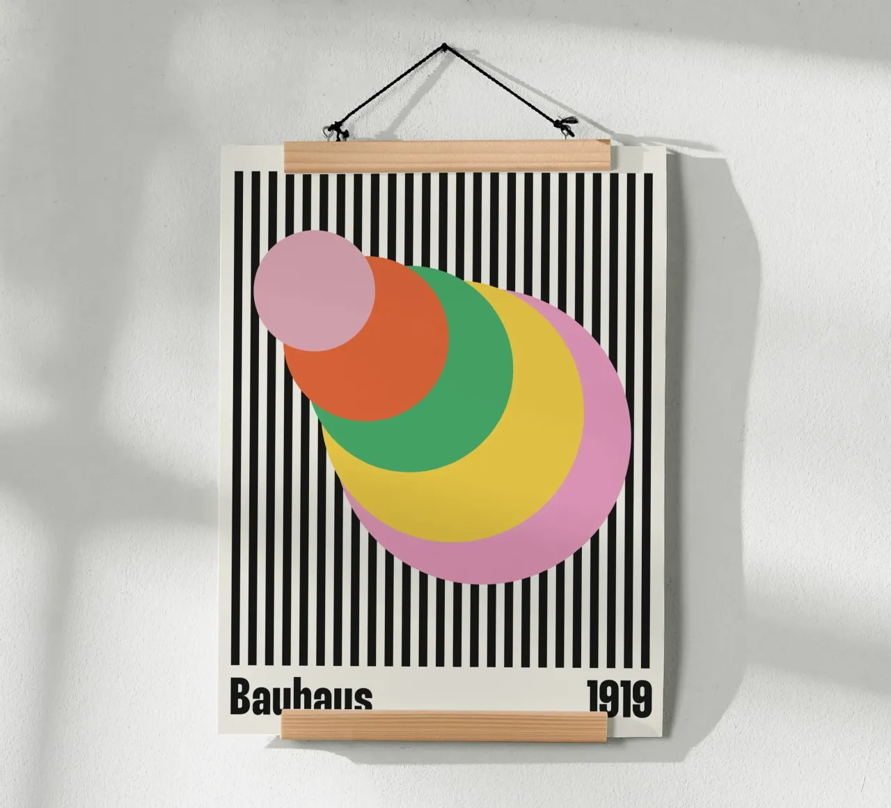 Circoli Bauhaus Stile della mostra 3 poster con telaio in alluminio da Paigaam Studio