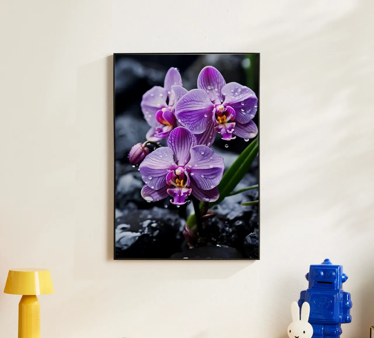 Orchidee con pietre_4 alluminio dibond da Farb- und Blütenzauber by LK