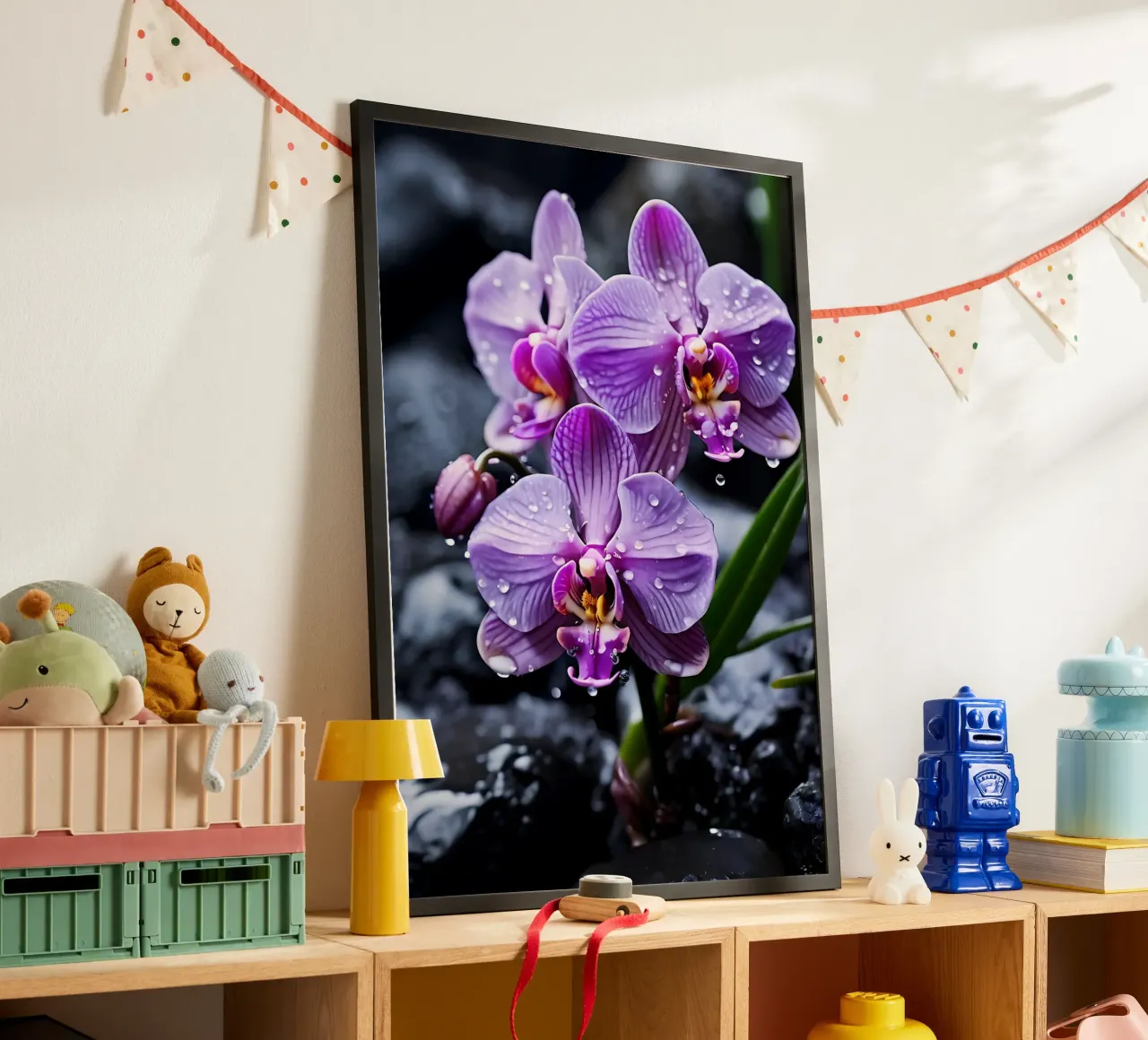 Orchidee con pietre_4 poster da Farb- und Blütenzauber by LK