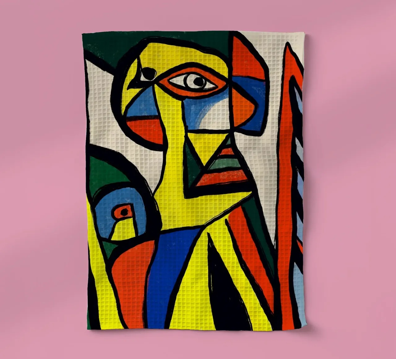 Portrait of an octopus tea towel by Little Dean