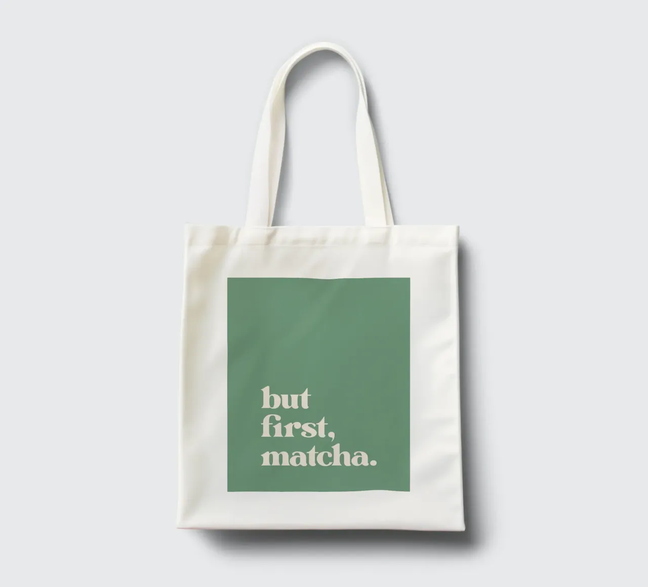 But First Matcha borsa in juta da Print52