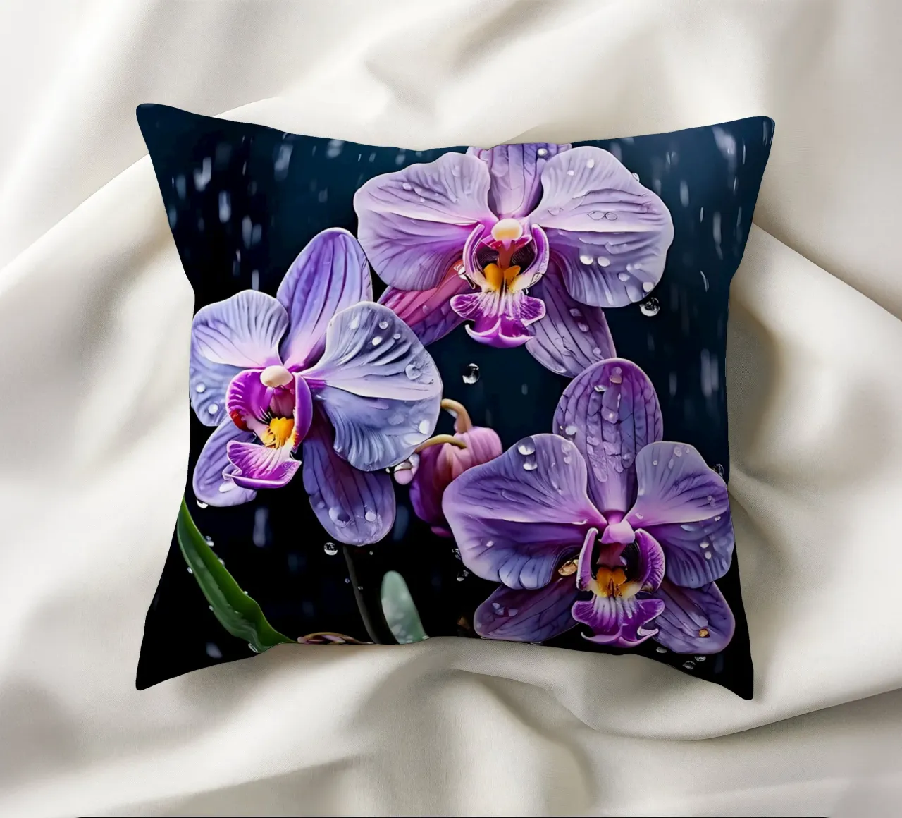 Orchidee con pietre_5 cuscino da Farb- und Blütenzauber by LK