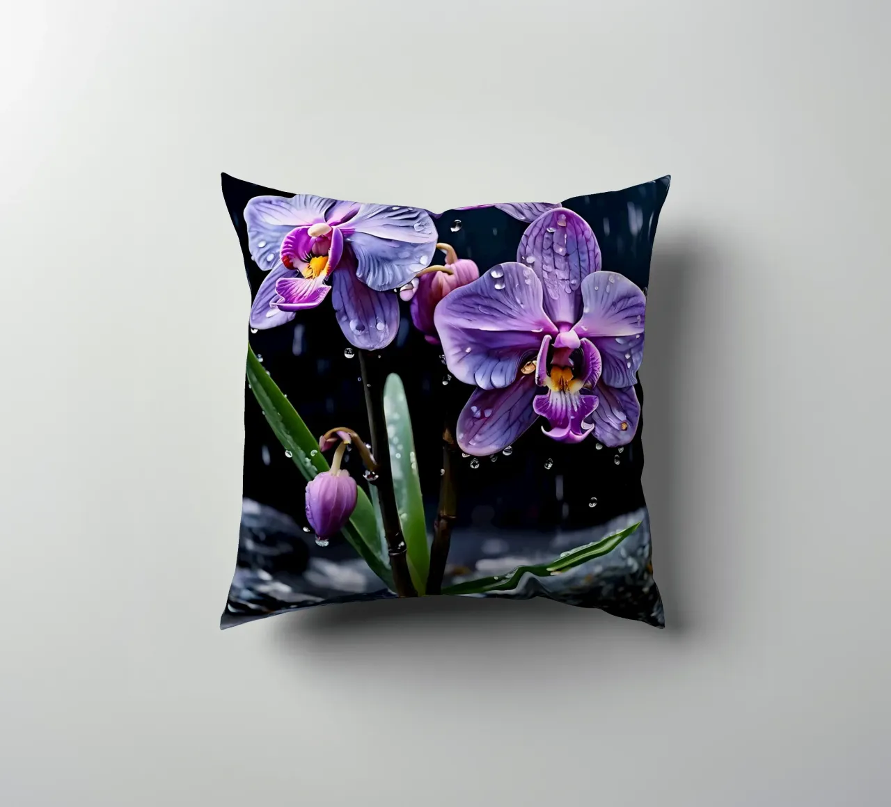 Orchidee con pietre_5 cuscino da Farb- und Blütenzauber by LK