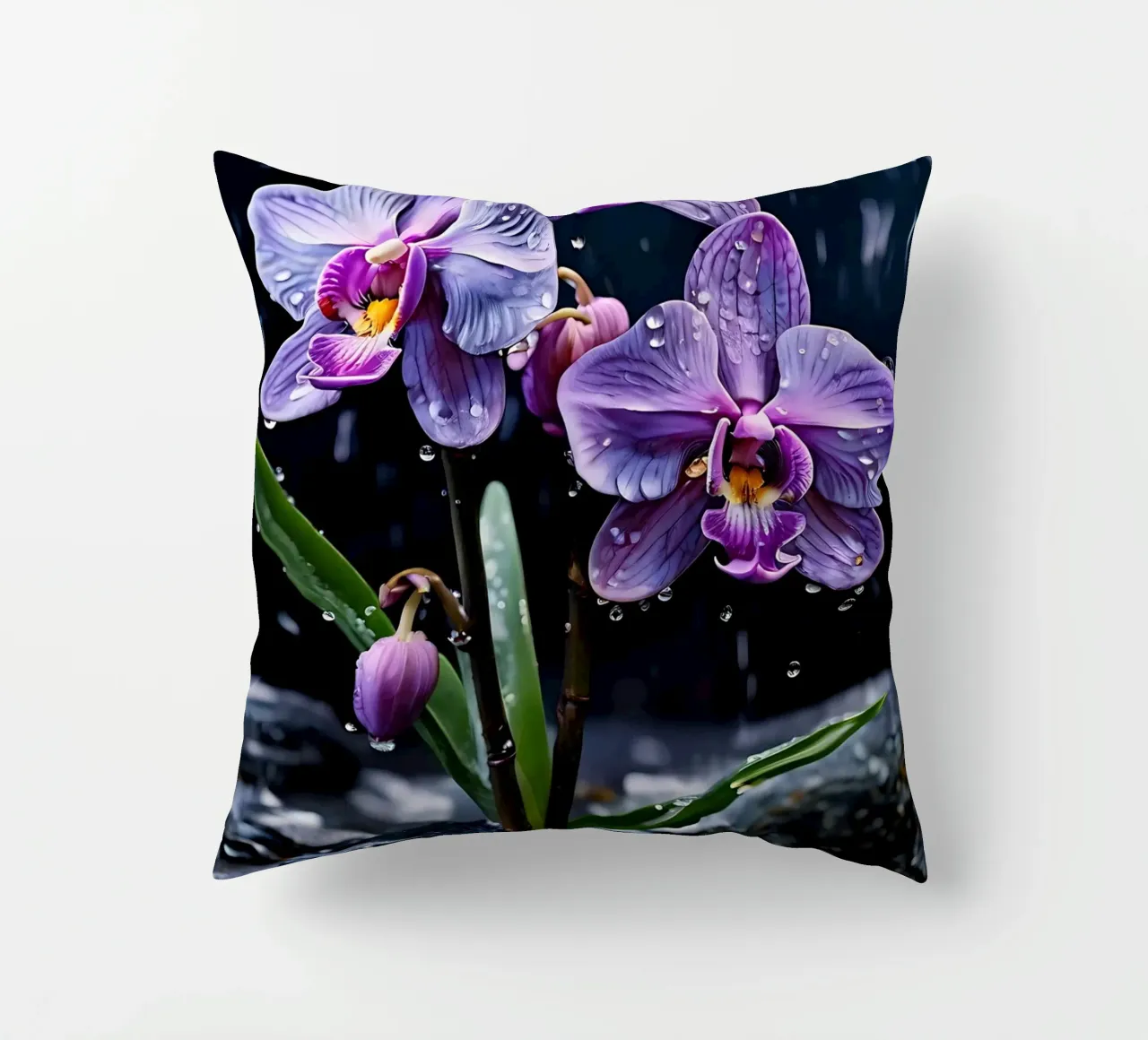 Orchidee con pietre_5 cuscino da Farb- und Blütenzauber by LK